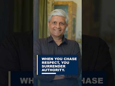 When you chase respect, you surrender authority.