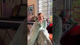 Ice Blue Embroidered Net Maxi - Video 2