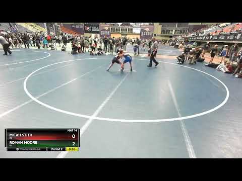 77 Lbs Quarterfinal - Roman Moore, IA Vs Micah Stith, IN 6ebd