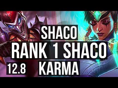 SHACO & Kai'Sa vs KARMA & Ezreal (SUP) | Rank 1 Shaco, 800+ games, 0/3/15 | JP Grandmaster | 12.8