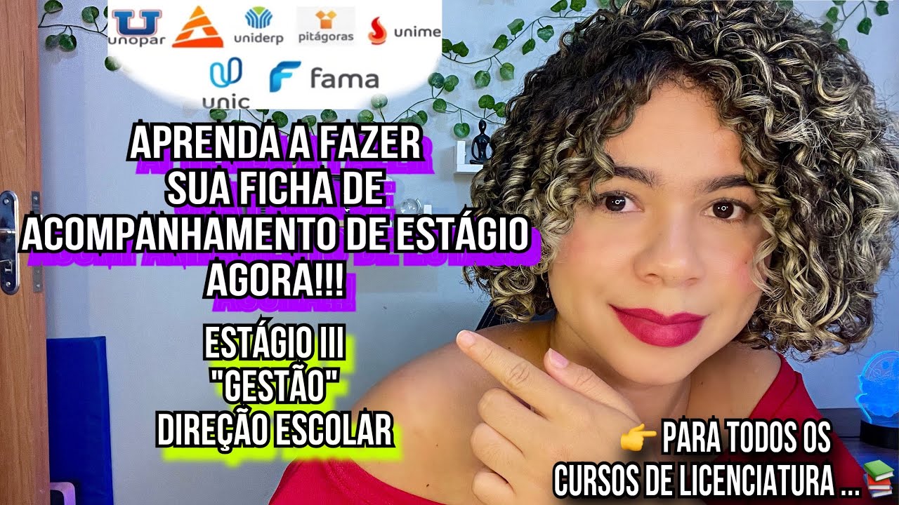 FICHA DE ACOMPANHAMENTO ESTÁGIO 100 HORAS - GESTÃO | TODOS OS CURSOS DE LICENCIATURA - PASSO A PASSO