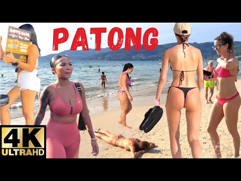 Phuket 2023: Bangla Road Girls and Patong Beach Walking Tour [4K]