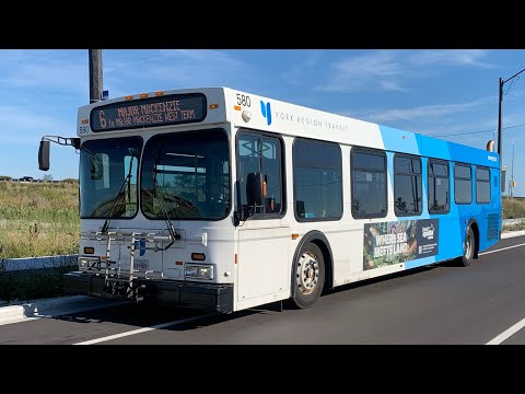 YRT Full Westbound RETIRED Ride Video on 580 on route 6 Major Mackenzie West to Barons Street