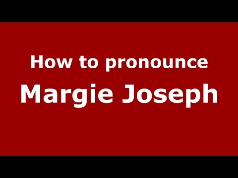 How to pronounce Margie Joseph (American English/US) - PronounceNames.com