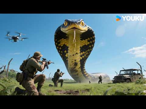 King Cobra ready to ATTACK! 👑🐍💢 Full DANGER mode! | Jurassic Revival | YOUKU MONSTER MOVIE