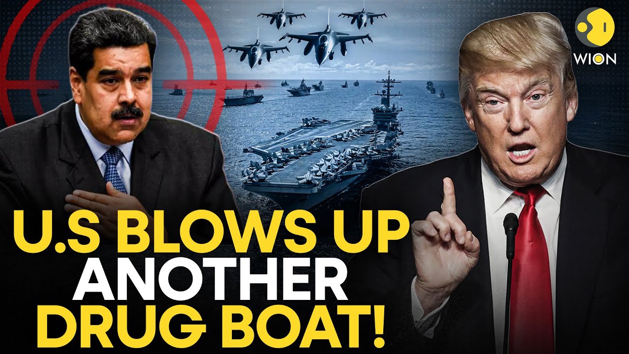 US Attacks Drug Boat LIVE: US BOMBS Another Drug Boat In A Lethal Kinetic Strike |US-Venezuela Clash