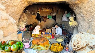 IRAN Villager Routine: Traditional Biryani-Chicken Pilaf, Fresh Bread 