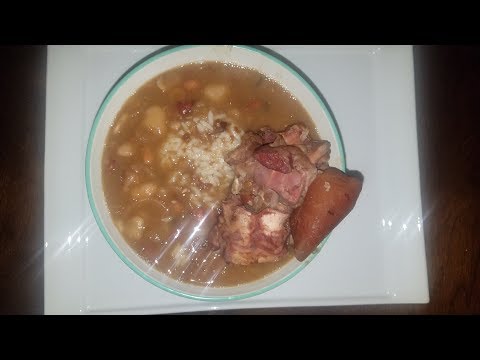 HOW TO MAKE 15 BEAN SOUP with PORK HAM HOCKS!!!!
