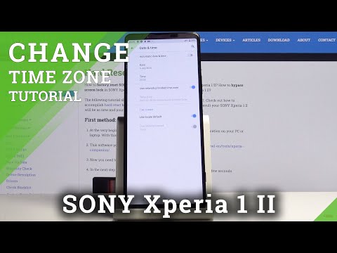 How to Set Up Date and Time in SONY Xperia 1 II – Choose Time Zone