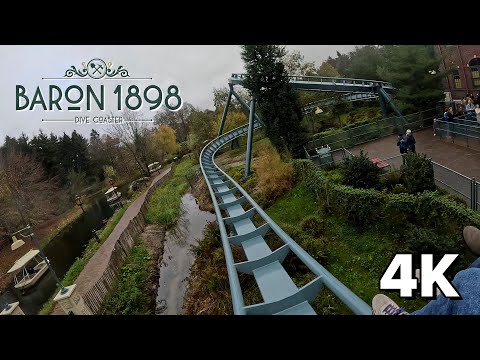 POV: Baron 1898 Dive Coaster (Front Row) at Winter Efteling 2025 4K 30FPS | #baron1898 #efteling