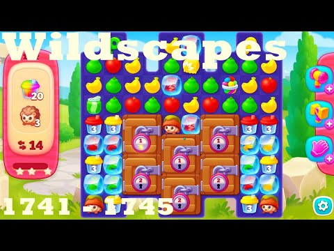 Wildscapes Level 1741 - 1745 HD Walkthrough | 3 - match game | gameplay | android | ios | pc | app