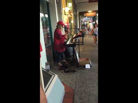 
    Tones and I - busking in Byron Bay - March 2018
  