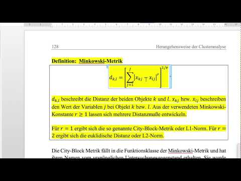 Lernvideo Clusteranalyse 1