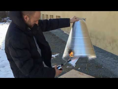 Тест на пожарную безопасность нагревателя Зебра ЭВО-300