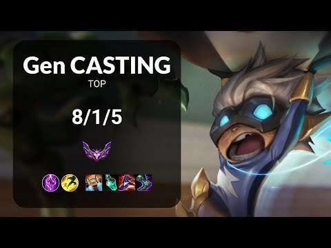 Gen Casting Kennen vs K'Sante TOP - KR  Patch 13.14