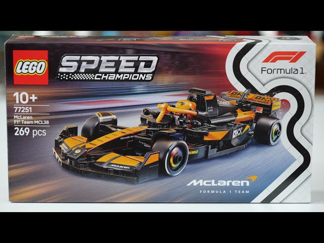 Vídeo relacionado con LEGO Speed Champions Coche de Carreras McLaren F1 Team MCL38 Vehículo de Fórmula 1 de Juguete, Maqueta de Construcción con 1 Minifigura de Piloto, Regalo para Niños y Niñas de 10 Años o Más 77251