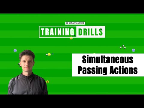 High Repetition Soccer Passing Drill with simultaneous passing actions