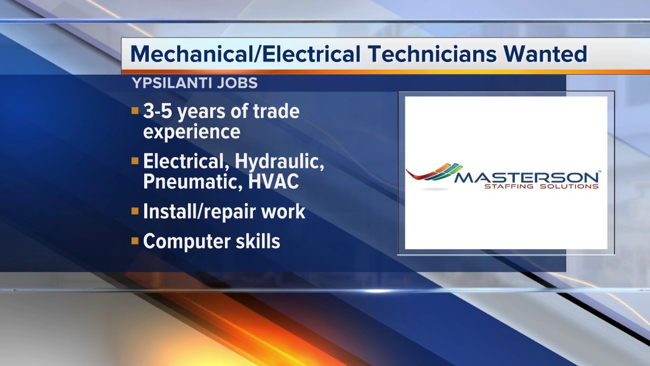 Workers Wanted: Mechanical/Electrical technicians wanted