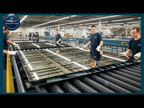 So werden Glasspiegel in Mega-Fabriken hergestellt