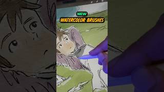 Procreate 5.4’s New Watercolor Brushes SUCK(Until You Do This)💡#procreate #art #digitalart #ghibli