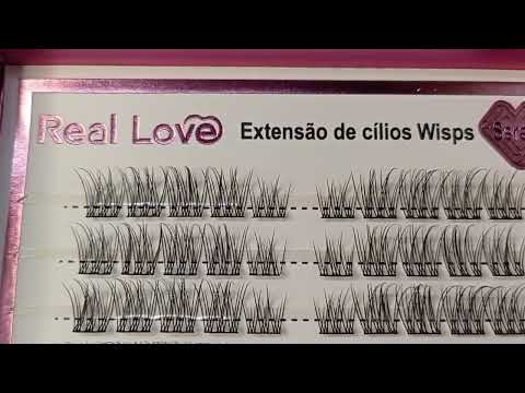 CARTELA DE CÍLIOS TUFINHOS WISPS TD10 MIX 0.07D COM 80 TUFOS REAL LOVE