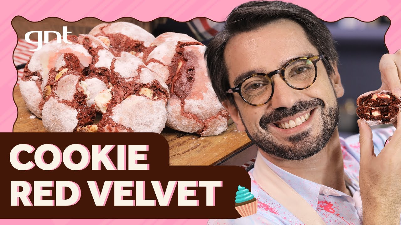 Cookie red velvet com gotas de chocolate branco | Lucas Corazza | Que Seja Doce
