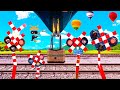 A Railroad Crossing Riding A Hot Air Balloon Spoorwegovergang
