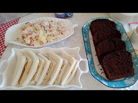 Afternoon Tea Sandwiches Recipe|Chocolate Cake Recipe|Russian Salad Recipe|High Tea Party Ideas