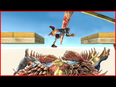 SPINNING SPIKES over MEAT GRINDER vs UNITS Passing Through | ARBS - Animal Revolt Battle Simulator
