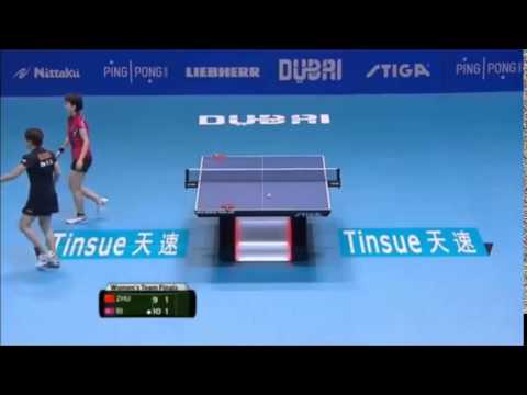 2015 World Team Cup Highlights: Zhu Yuling vs Ri Myong Sun (FINAL)