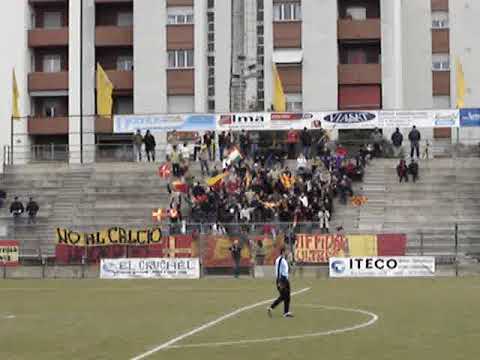 Fano - Ravenna  2004/2005 - ultras Ravenna in trasferta - tifo settore ospiti - amarcord