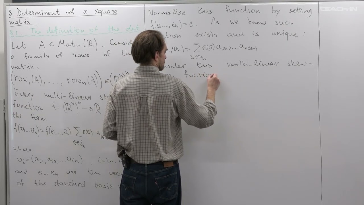 Smirnov S.V. - Linear Algebra - 8. Determinant of a Square Matrix