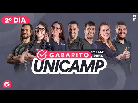 Gabarito UNICAMP 2024 - 2ª Fase 2º dia  – Correção de prova AO VIVO