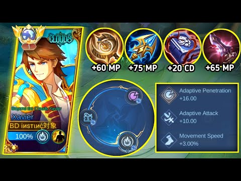 BUILD GLOBAL XAVIER PERFECT ONE SHOOT BUILD & GUIDE | MLBB
