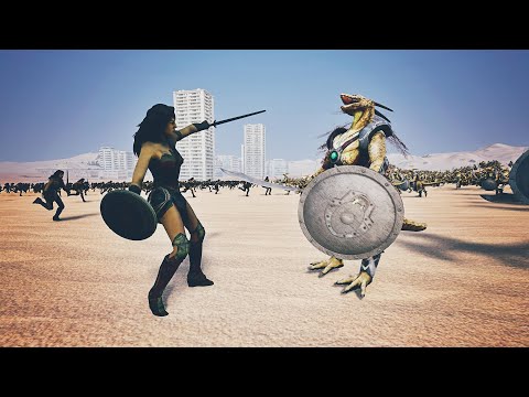 Can 1000 Amazons Slay 50,000 Lizardman | Ultimate Epic Battle Simulator | UEBS