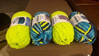 Frogging the pink blanket and starting another! Fluff and yarn from Michael’s #crochet