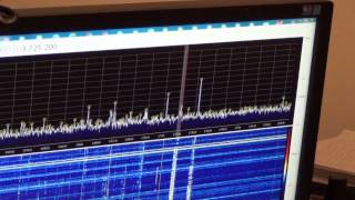 preview picture of video 'Mini Whip active antenna 0.1m vs Delta Loop 33m on 3.7 MHz'