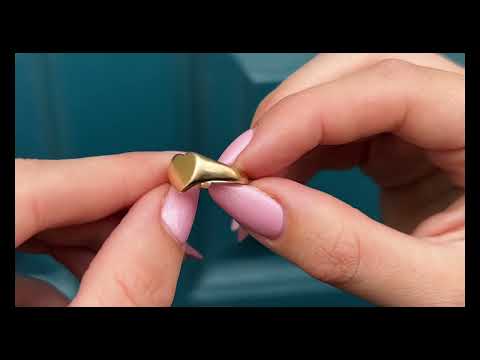 9ct Gold Heart Signet Ring #X1511