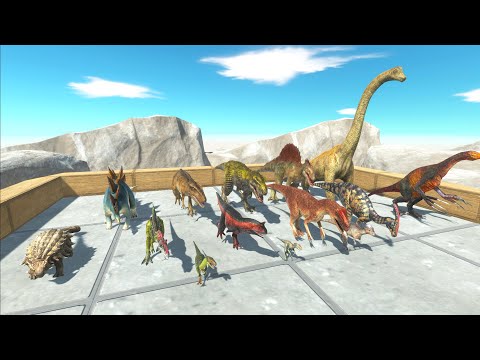 SPEED RACE ALL DINOSAURS ROCK WAY CASTLE MOUNTAIN CHAMPIONS Animal Revolt Battle Simulator