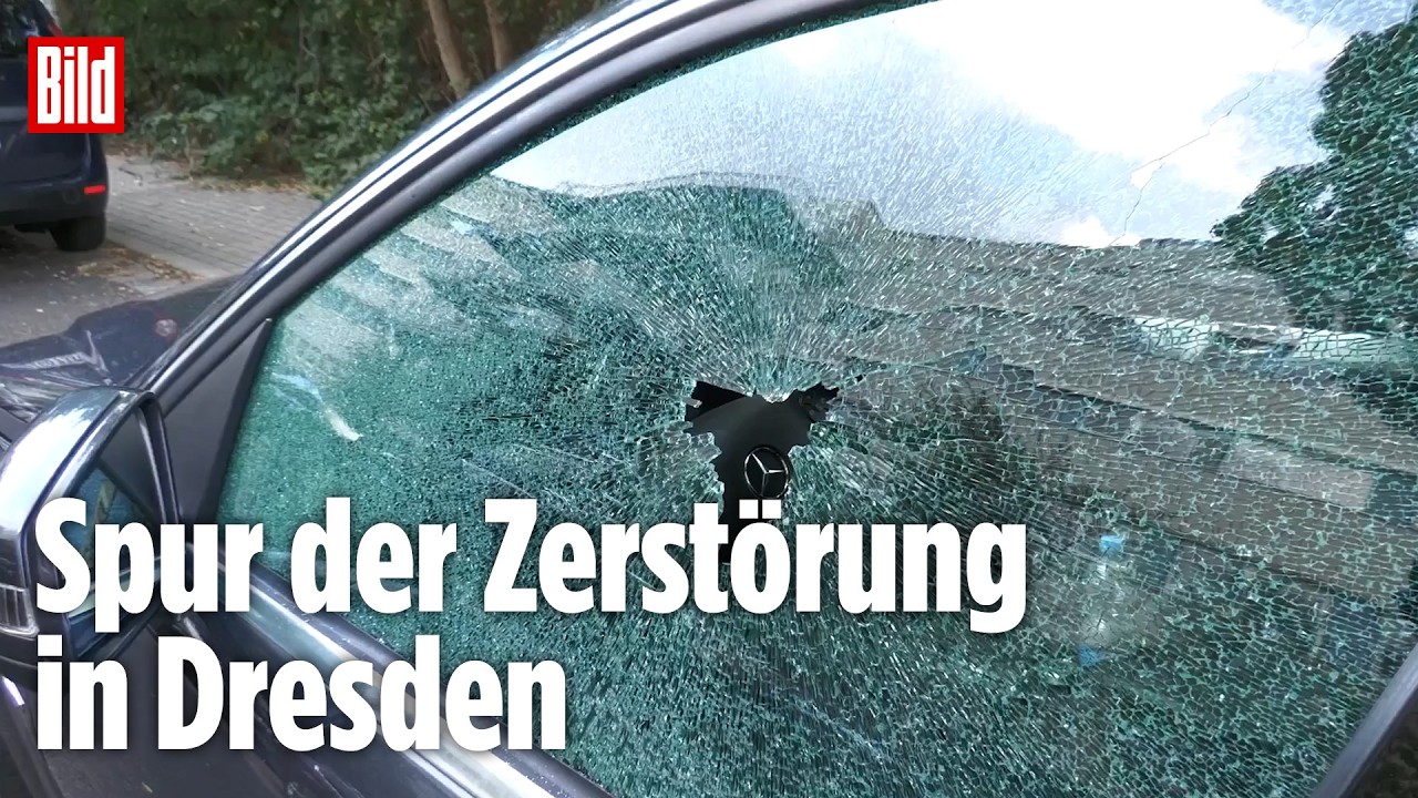 DRESDEN: 40 Fahrzeuge beschädigt! Vandalen ziehen durch Wohngeiet