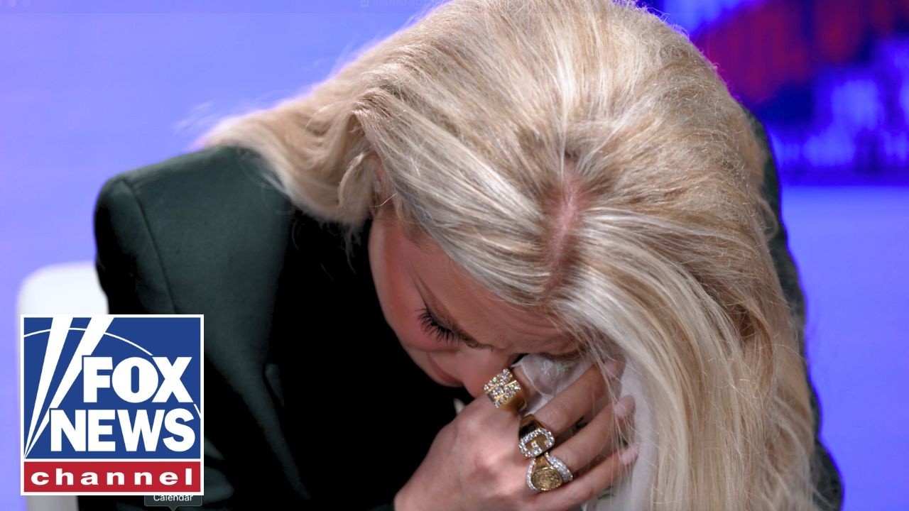 TEARFUL TRIBUTE: Erika Kirk breaks down watching video of her late husband