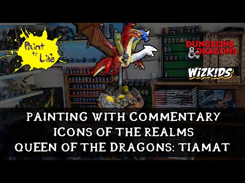 How to re-paint an Icon's of the Realms Dragon Queen: Tiamat of D&D – with step by step commentary.