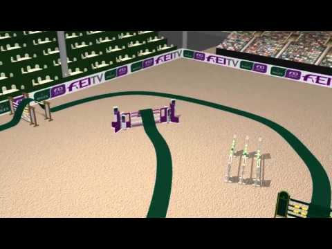 Rolex FEI World Cup 2012/13 Verona - Course animation, Jump off