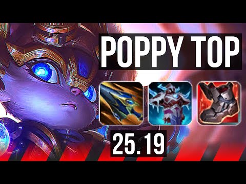 POPPY vs YASUO (TOP) | 6 solo kills | KR Master | 25.19