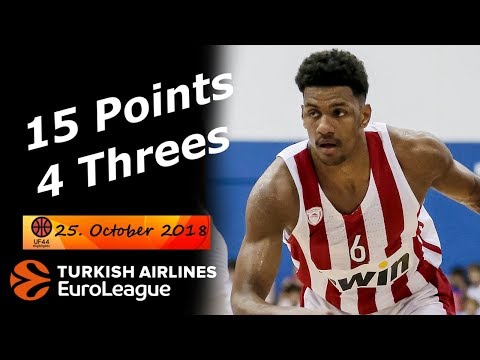 Axel Toupane Full Highlights 25.10.2018 Olympiacos vs Maccabi - 15 Pts! | UF44 Highlights