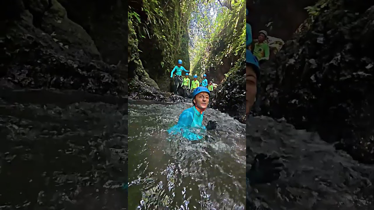 Easy Flow canyoning video — waterfall rappel in North Bali
