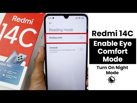 Enable Eye Comfort Mode In Redmi 14C | Turn On Night Mode