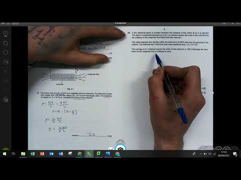 Magnetic Flux and Induced EMF Worked Exam Question - A-level Physics - Electromagnetism - Fields