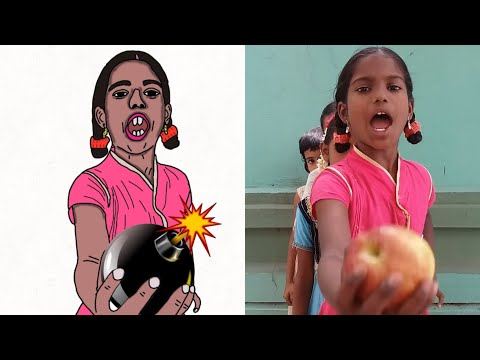 1St Class(unit5) Fruits - Apple Apple Red Red Apple Drawing Meme - Funny Drawing Video 😂