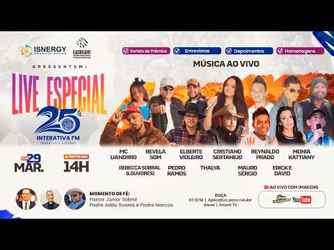 LIVE ESPECIAL | 25 ANOS DA INTERATIVA FM | #cabeceirasgo #musica